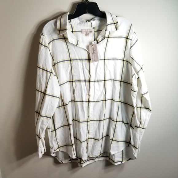 Philosophy Long Sleeve Button Up Flannel Shirt - Picture 2 of 4